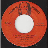 Come Back to Me (Baby) b/w You've Got to Let Me Know