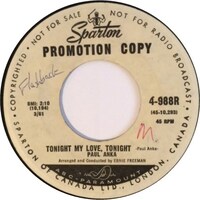  Tonight My Love, Tonight b/w I'm Just A Fool Anyway