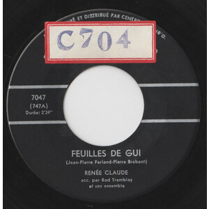 Feuille de gui (par Renée Claude) b/w Tête heureuse