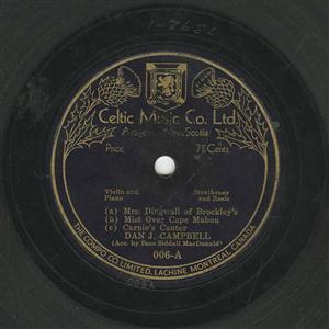 Mrs' Dingwall of Brockley's/ Mist Over Cape Mabou/ Carnie's Canter // The Road to St. Rose/ Song of the Water-Mill