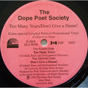 Too Many Years/ Don't Give a Damn!