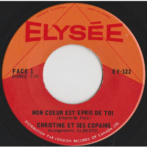 Mon Coeur Est épris de toi b/w À Seize Ans
