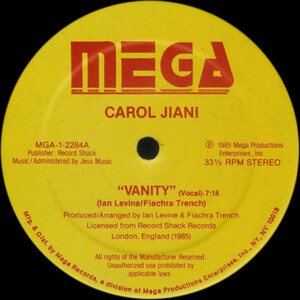 Vanity (Vocal) b/w Vanity (Dub Version) / Vanity (Radio Version)