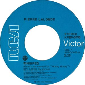 Winnipeg b/w Chanson Pour Linda