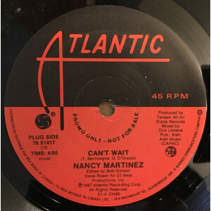 Can't Wait (Vocal/Club Mix) b/w Dub Wait (promo)