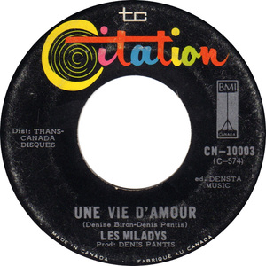 Une Vie D'Amour b/w A Cause De Toi