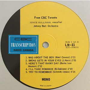 Joyce Sullivan, vocalist with Johnny Burt Orchestra