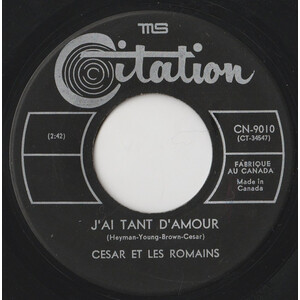 J'ai Tant D'amour b/w Fini Entre Nous