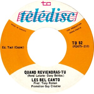 Quand Reviendras-Tu b/w Va Je Ne Veux Rien Savoir
