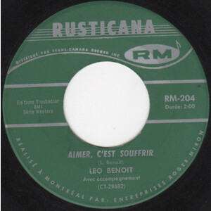 Aimer c'est souffrir b/w Je ne vivrais que pour toi