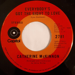 Everybodys Got The Right To Love b/w Just A Little Lovin' Early In The Morning