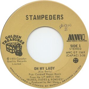 Oh My Lady b/w Minstrel Gypsy