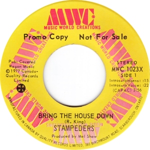 Bring The House Down b/w Bring The House Down (short version) (promo only)