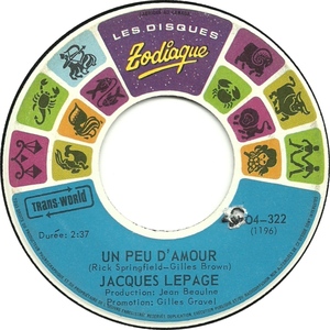  Un Peu D'amour b/w Chante Ma Chanson