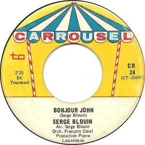 Bonjour John b/w Chaque jour Je pensais a toi