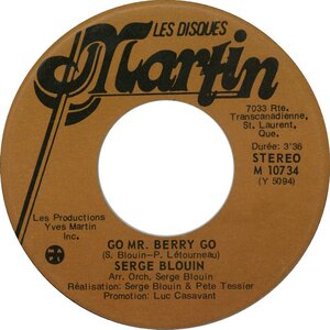 Go Mr. Berry Go b/w Touche pas a Miss Boogaloo