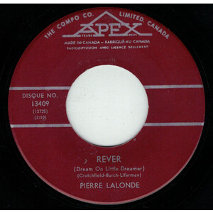 Rêver (Dream On Little Dreamer) b/w Je Sais (Bien Qu'un Jour) (Someday)