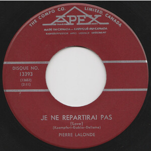 	Je Ne Repartirai Pas (Love) / Double Jeux (One More Time)