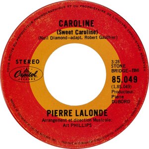 Caroline (Sweet Caroline) b/w Vivre Sans Toi (Without her)