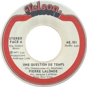  Une Question De Temps b/w Bonjour