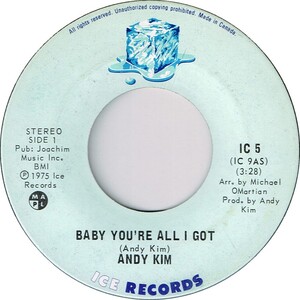  Baby You're All I Got b/w Dancin'