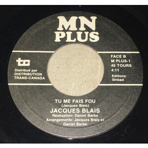 Tu Me Fais Fou b/w Tu Me Fais Fou