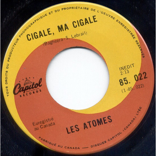  Cigale, Ma Cigale b/w Toi Qui Te Moquais