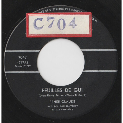 Feuille de gui (par Renée Claude) b/w Tête heureuse