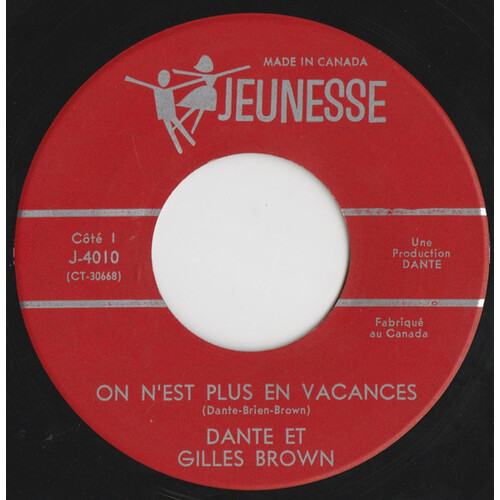 On N'est Plus En Vacances b/w Ensemble (et Dante)