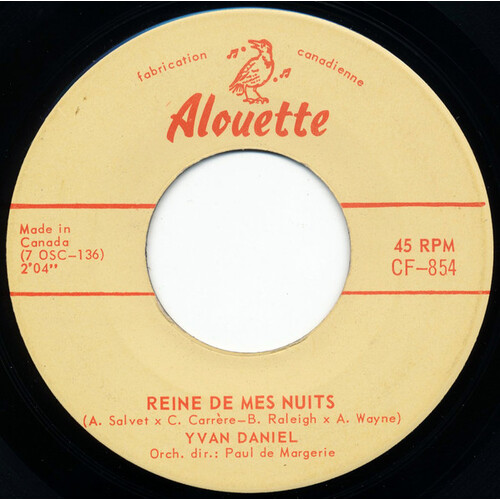 Sainte Marie b/w Reine de Mes Nuits