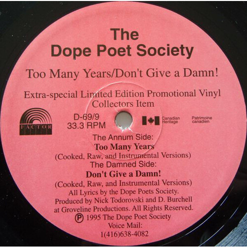 Too Many Years/ Don't Give a Damn!