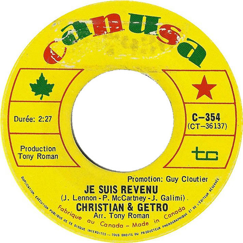 Je Suis Revenu b/w Je Ne Le Pensais Pas