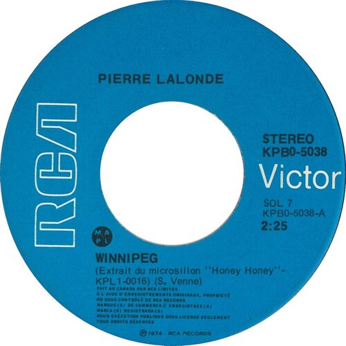 Winnipeg b/w Chanson Pour Linda