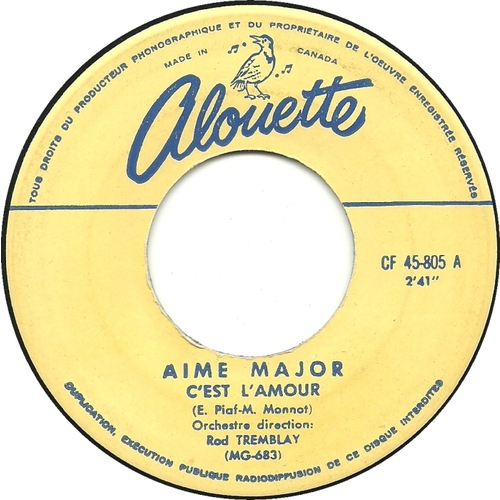 Je Reviendrai b/w C'est Lamour