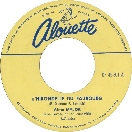 L'Hirondelle du Faubourg b/w Emmene-Moi Au Bout du Monde