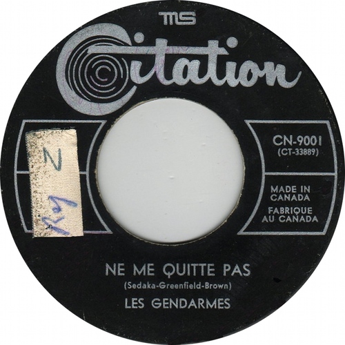 Ne Me Quitte Pas b/w Dans Mon Coeur