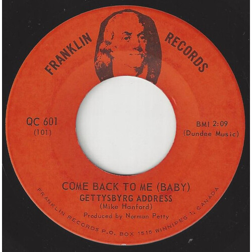 Come Back to Me (Baby) b/w You've Got to Let Me Know