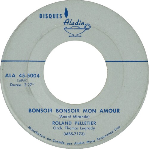 Bonsoir Bonsoir Mon Amour b/w Dans Ma Rue
