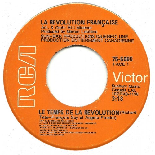 Le Temps De La Révolution b/w Au Clair De La Lune