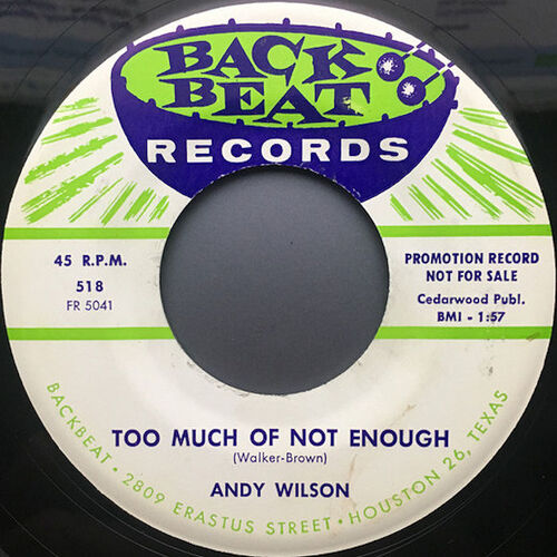 Too Much Of Not Enough b/w Call Her Your Sweetheart