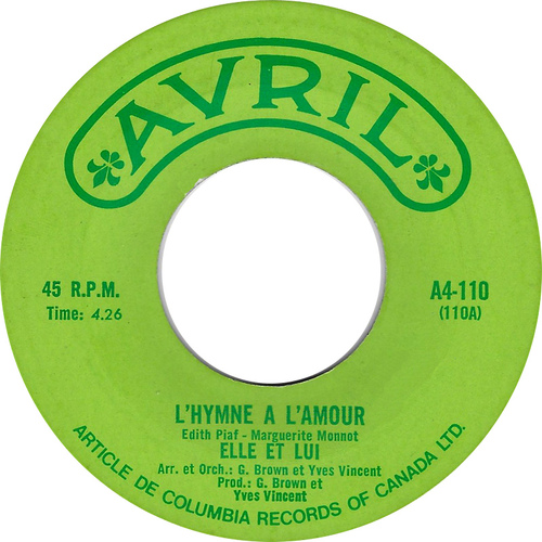 L'hymne À L'amour b/w Le Vrai Bonheur