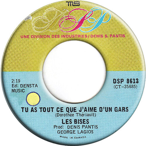 Tu As Tout Ce Que J'aime D'un Gars b/w Parce Que Tu M'as Souri