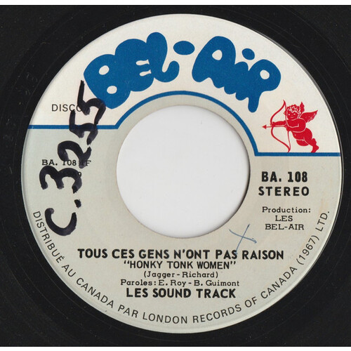 Tous Ces Gens N'ont Pas Raison "Honky Tonk Women" b/w S.T.P. #1 (instrumental)