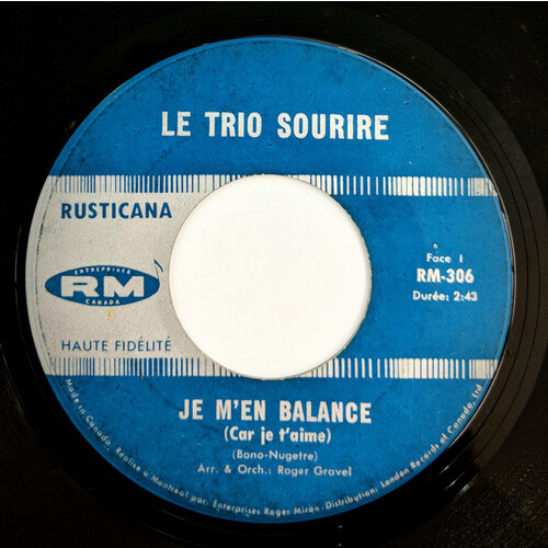 Je M'en Balance (Car Je T'aime) b/w Satisfaction