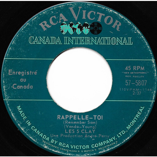 Rappelle-Toi (Remember Sam) b/w Nous Chanterons Pour Toi