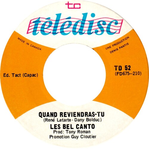 Quand Reviendras-Tu b/w Va Je Ne Veux Rien Savoir