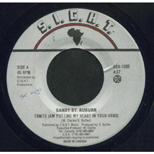 Tonite (Am Putting My Heart in Your Hand) b/w Tonite (Am Putting My Heart in Your Hand) Instrumental