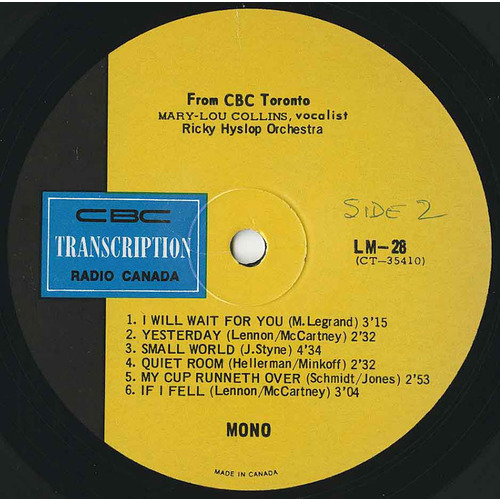 vocalist, with Ricky Hyslop Orchestra (split with Judy Ginn and Doug Parker Orchestra)