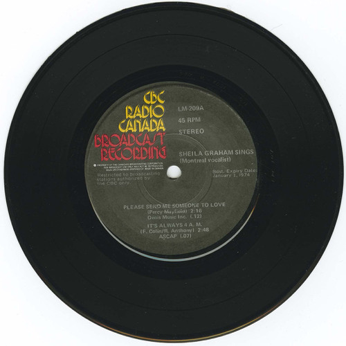 Sheila Graham Sings (Montréal Vocalist)