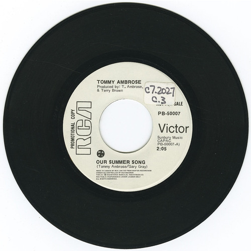 Our Summer Song b/w Pickin' Up Where We Left Off (promo)